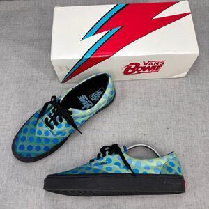 Vans David Bowie Space Oddity Sneakers Blue Green Black Canvas Lace‎ UP Rare 10